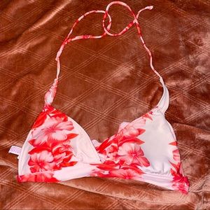 Sunsets Pink Floral Bikini Top